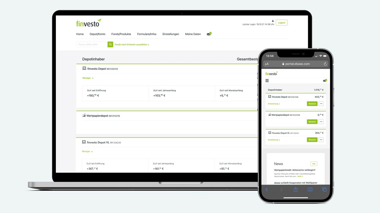 Online-Banking Handy- und Laptopbildschirm mit geöffnetem Online-Banking