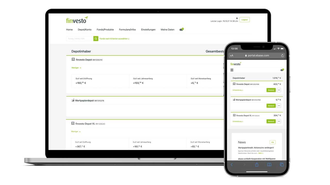 Online-Banking Handy- und Laptopbildschirm mit geöffnetem Online-Banking